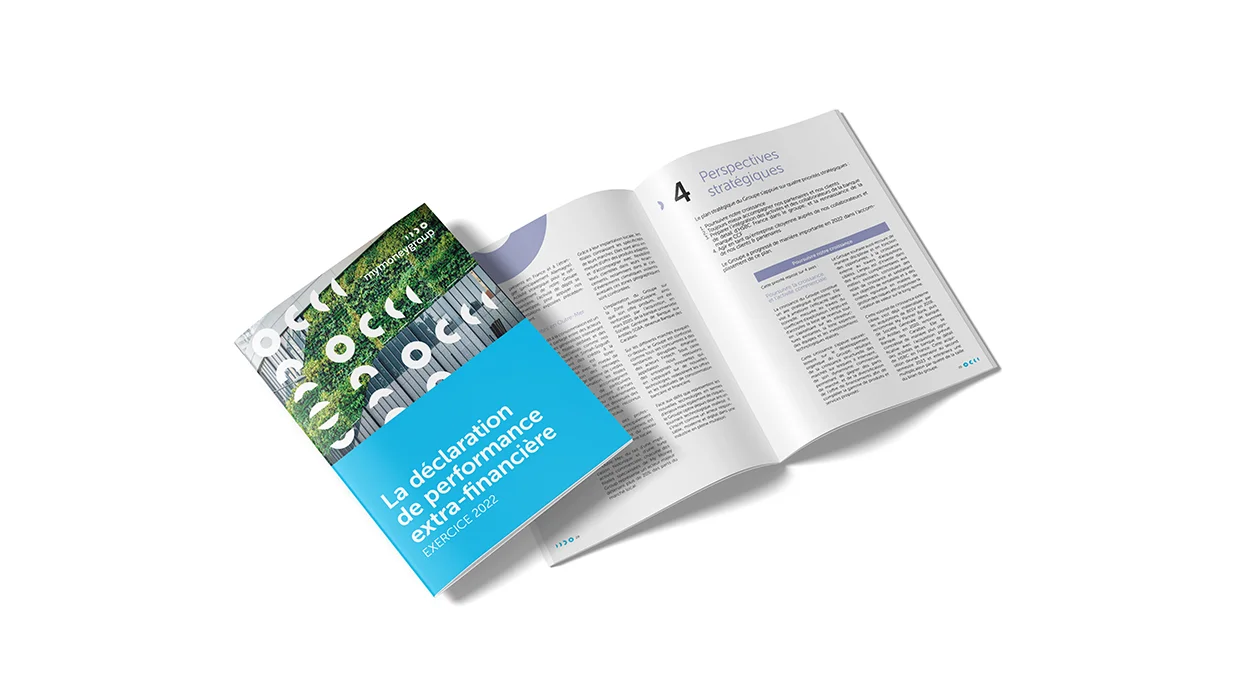 Mise en page du rapport annuel de My Money Bank